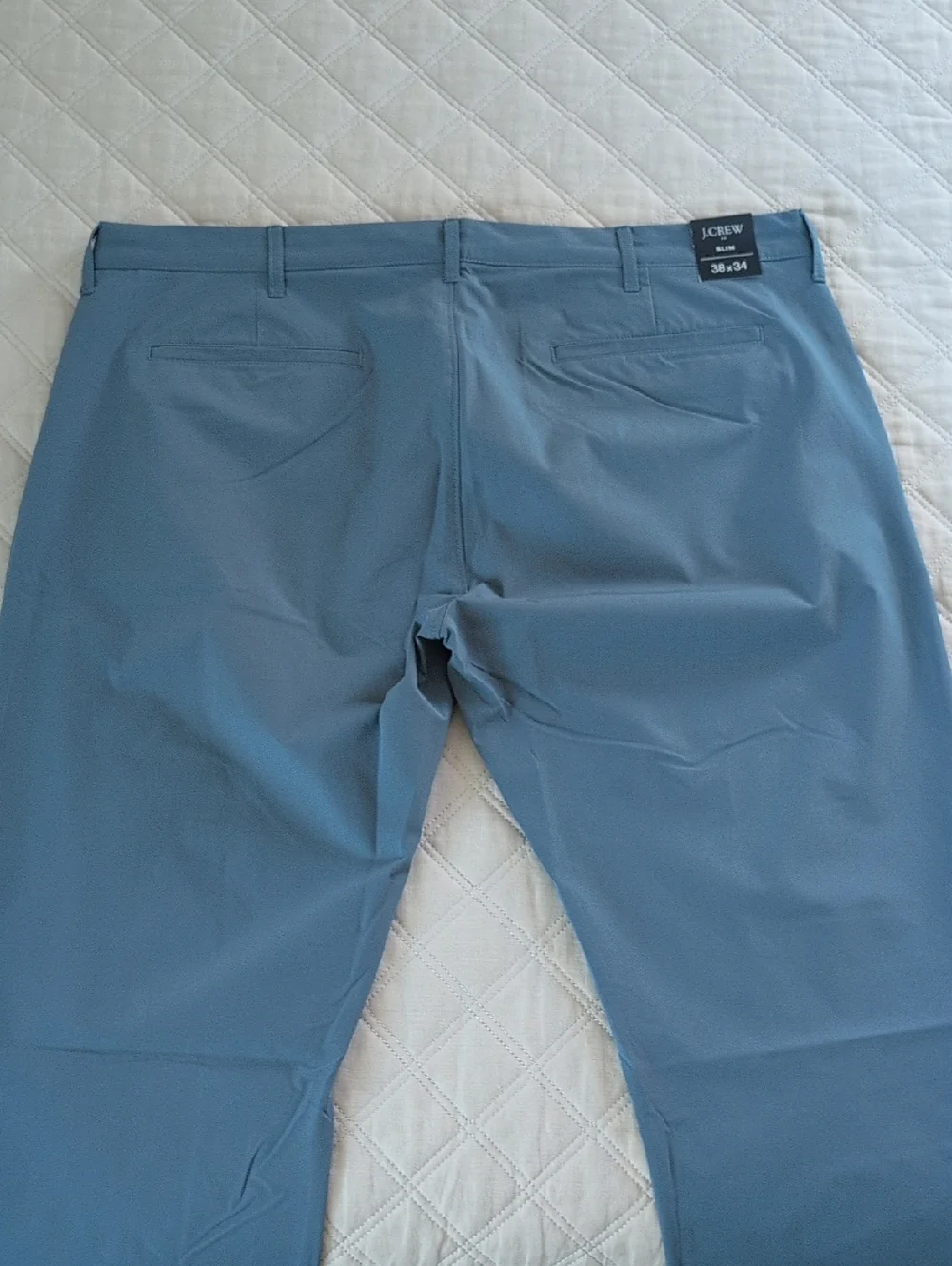 J. Crew Factory 38x34 XL Slim Fit Tech Chino Pants Pewter Gray NWT Classic Work
